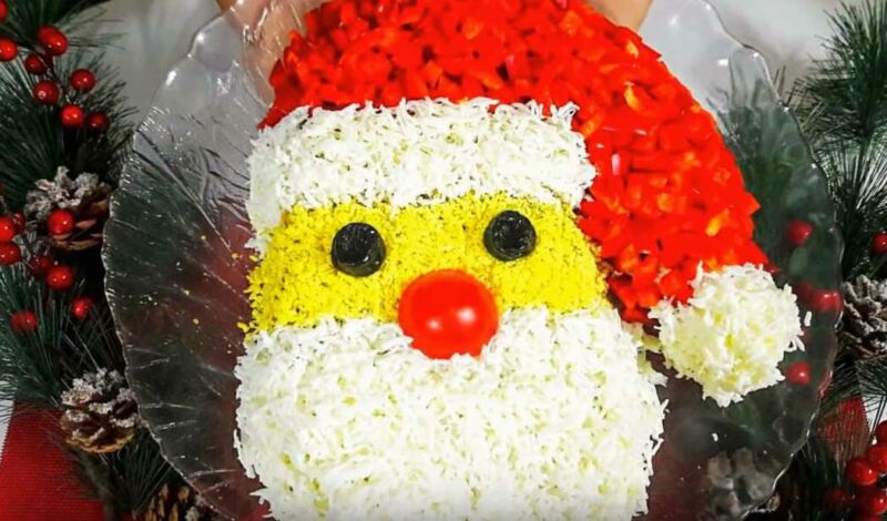 Салат Дедушка Мороз на новогодний стол