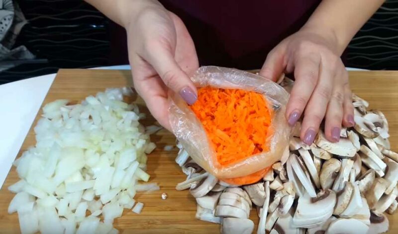 морковь лук грибы